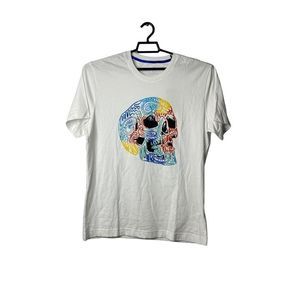 Robert Graham Mens 100% Cotton Skull Maze Short Sleeves T Shirt Large